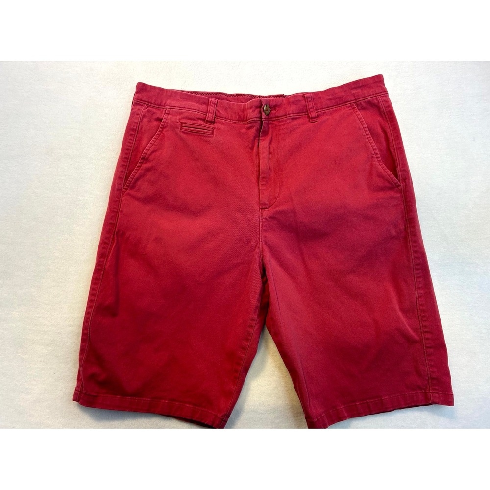 JOHNNIE-O Men's Neal Stretch Twill Casual Shorts Malibu Faded Red Wine Size 35 - Picture 14 of 14